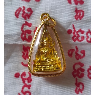 จี้พระพุทธชินราช พระพุทธชินราช จี้พระพุทธชินราช กรอบสีทอง พระเครื่อง เครื่องราง กรอบสีทอง Thai Amulet
