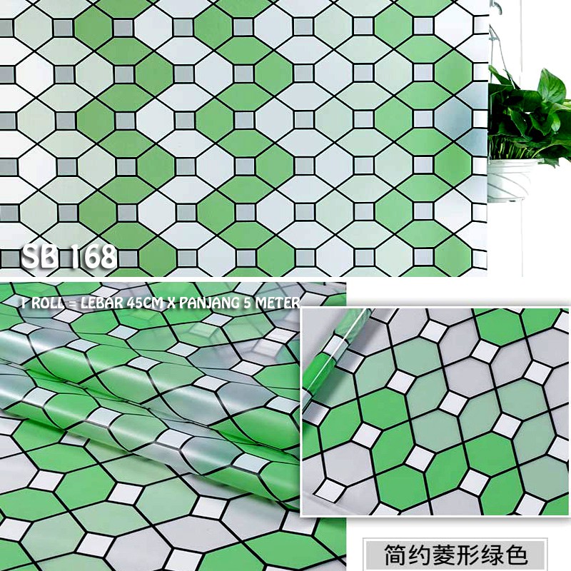 [Khemiko ] SUNBLAST GLASS STICKER 168 UK GLASS WALLPAPER WIDTH 45CM X 5 เมตร LENGTH