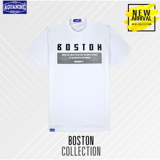 เสื้อยืด AQUANINE-BOSTON WHITE เสื้อยืดสีขาว ลิขสิทธิ์แท้