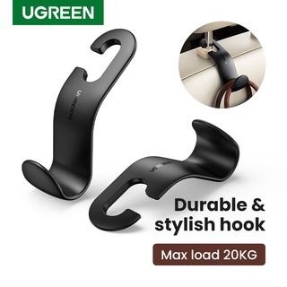 UGREEN (30337) 2Pack Car Back Seat Headrest Hanger Holder Hooks (Black)