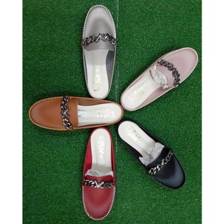 Size 36-45 รองเท้าคัทชู แบบโซ่ V เปิดส้น Lily Shoes [โค้ดลดเพิ่ม 15% 04A37E4DE]