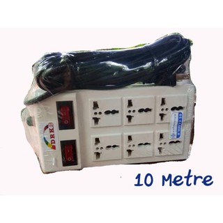 DKR Extension plug 6 sockets TIS 11-2531 (10M.)