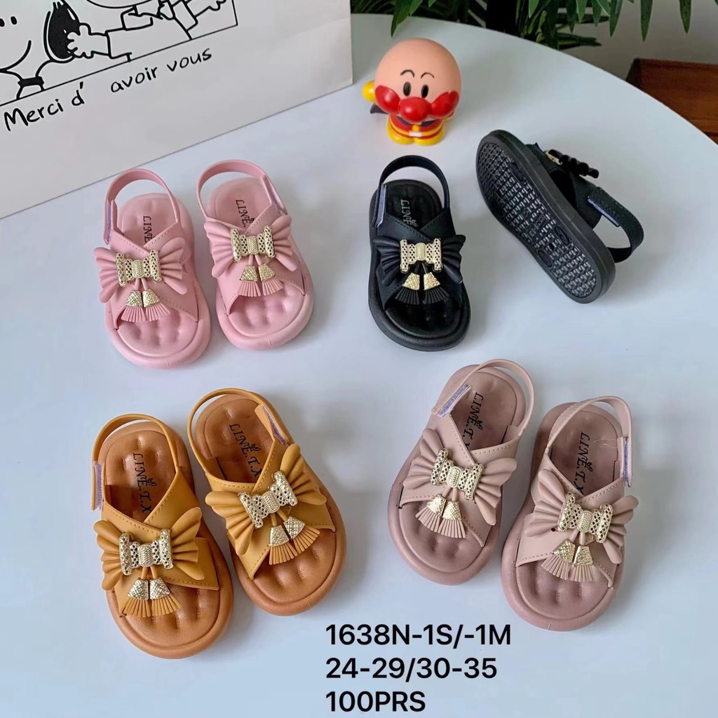 รองเท้าแตะ GIRLS ดีไซน์ RIBBON 1638N-1S UK 24/35