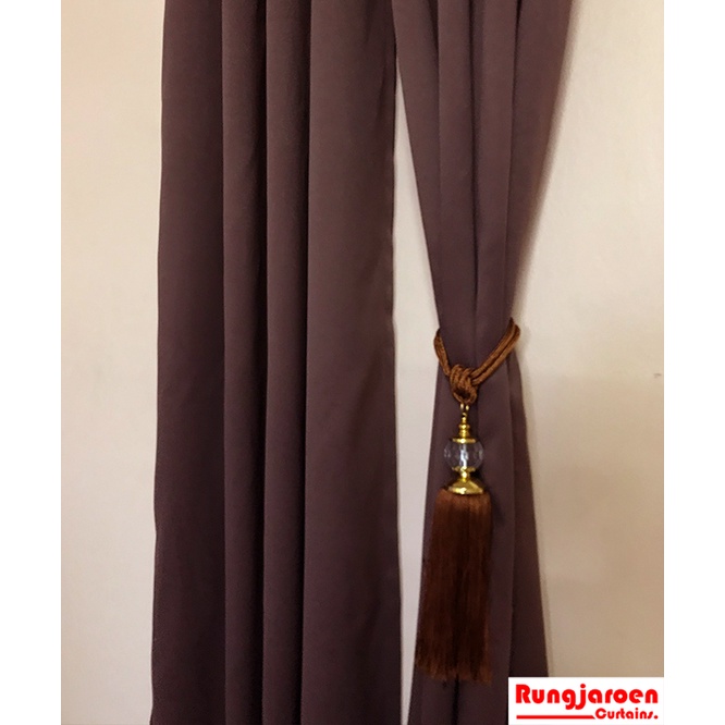 แนะนำ ผ้าม่าน ผ้าม่านสีน้ำตาล แบบตาไก่ สีพื้น Blackout UV ตกแต่งบ้าน By ร้านรุ่งเจริญผ้าม่าน ราคาพิเศษ มีเก็บเงินปลายทาง
