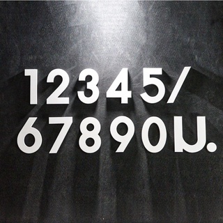 ถูกที่สุด ตัวอักษรพลาสวูด ความสูง10cm. บ้านเลขที่ ตัวเลขสำเร็จรูป อักษรพลาสวูด หนา10 mm