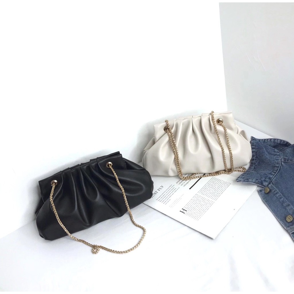 NOTHINGBUTSEOUL | soft leather pleated bag