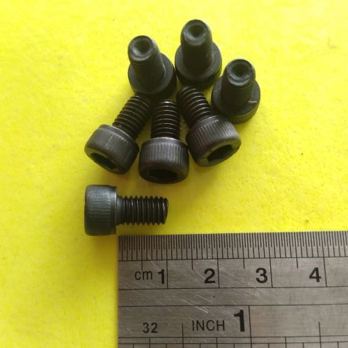 M6 X 10 STEEL L-BOLT 1CM LENGTH / M6 BOLT / 10 L5 KEY BOLT / L 5 FULL THREAD / M6 X 10 L-BOLT / M6X1