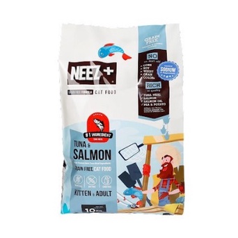 neez plus salmon 2kg นีซ แซลม่อน 2กก อาหารแมว NEEZ+ Tuna&amp;Salmon Grain Free สูตร แซลมอน ทูน่า สำหรับแมวโต4เดือนขึ้นไป 2kg