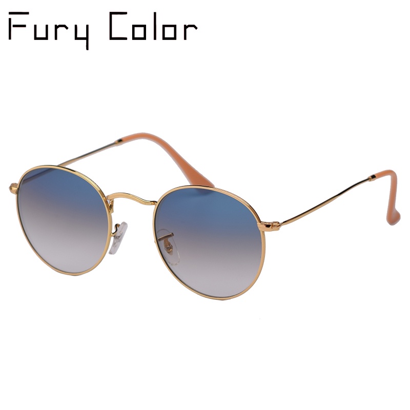 Luxury Round Sunglasses Women Luxury Brand Designer Vintage Gradient Glasses Retro Cat Eye Sun 