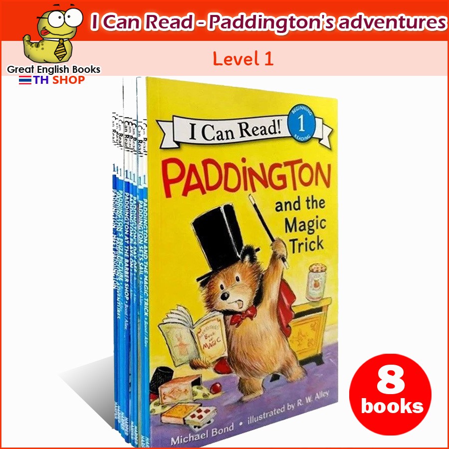 *พร้อมส่ง* หนังสือภาษาอังกฤษ I Can Read - Paddington's adventures 8 books set Level 1 หนังสือเด็ก