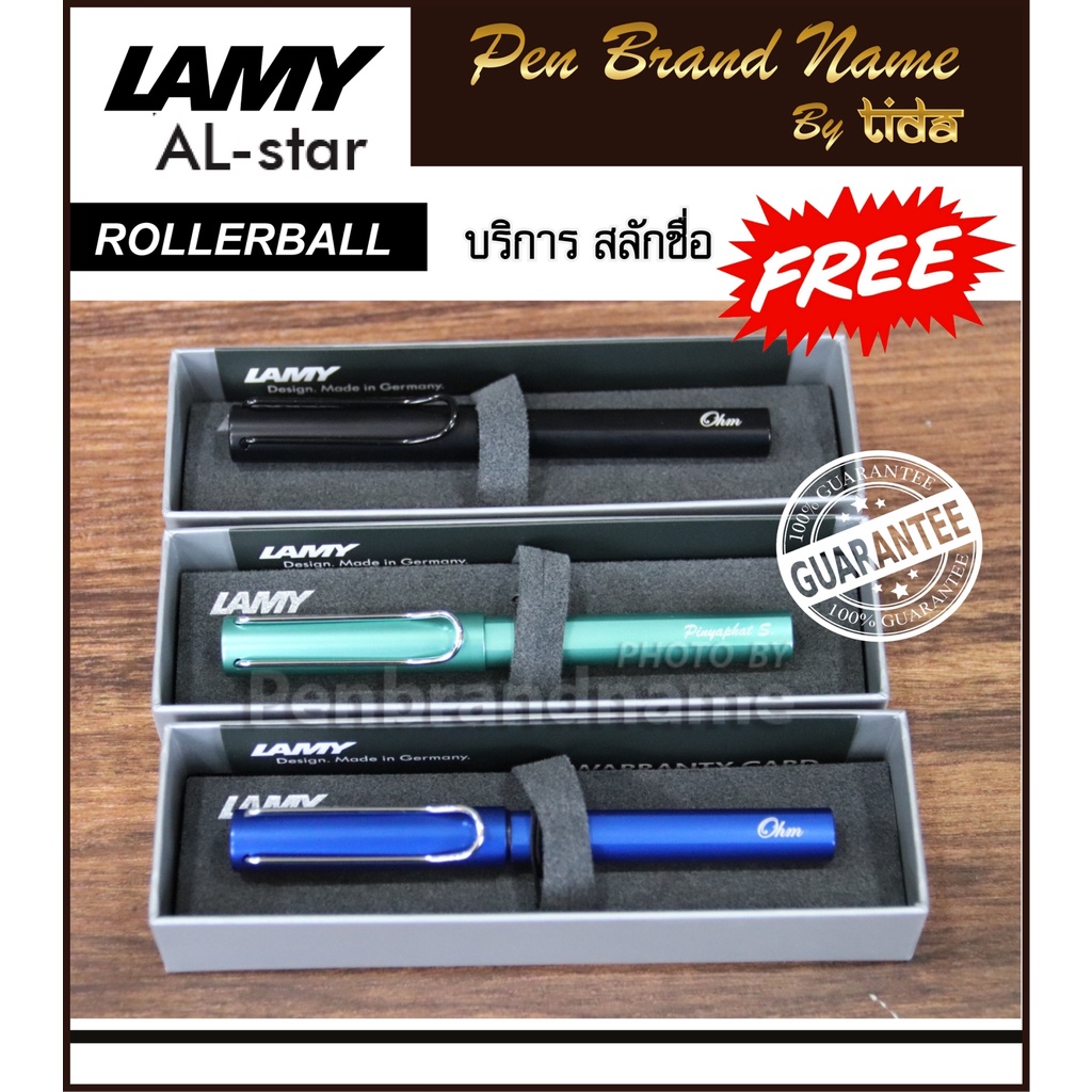 สลักชื่อฟรี​ Lamy Al-Star Occen Blue Ballpen, Rollerball, Fountain pen ปากกา​ ลูกลื่น​ หมึกซึม​ คอแร้ง​ ด้ามสีน้ำเงิน - รูปที่ 4