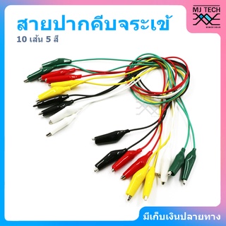 ชุดสาย ปากคีบจระเข้ 5 สี ชุด 10 เส้น ขนาด 50 ซม.