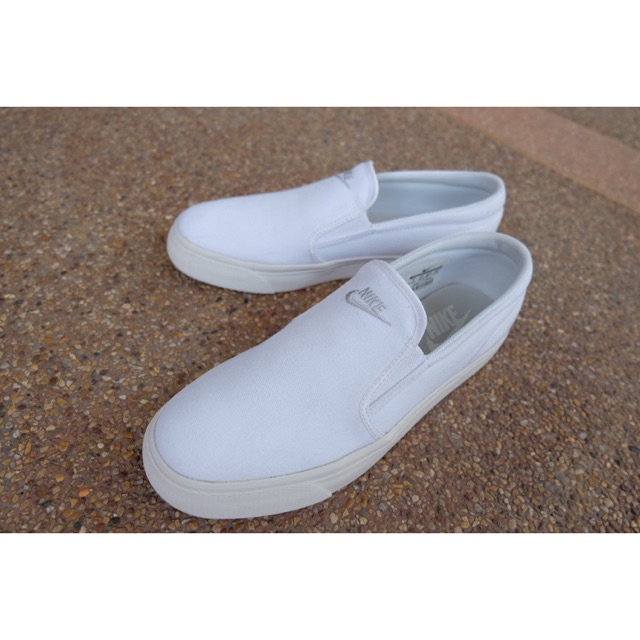 Nike Women's TOKI Slip On Canvas Shoe - White