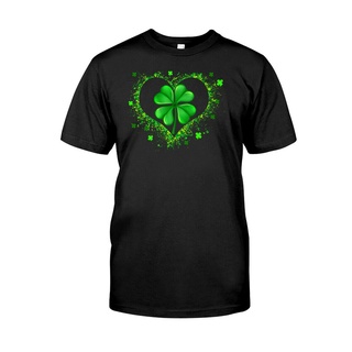 เสื้อยืด พิมพ์ลาย St. เสื้อยืด พิมพ์ลาย Patricks Day Shamrock Heart Ireland ของขวัญ สําหรับผู้ชาย