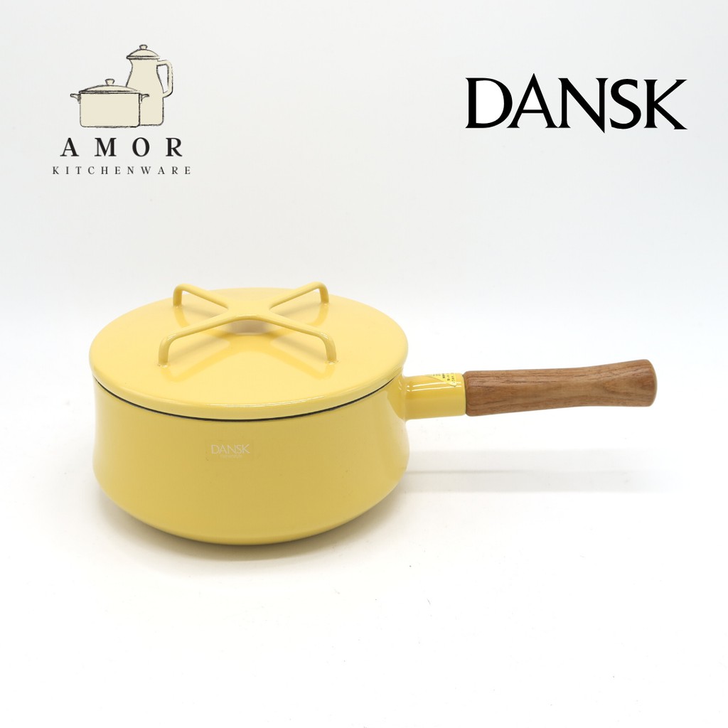 (ไม่มีกล่อง/แจ้งสีในแชท เหลือแค่สีเหลือง,แดง)Dansk Kobenstyle - 2 Qt. Saucepan หม้อเคลือบอินาเมลขนาด