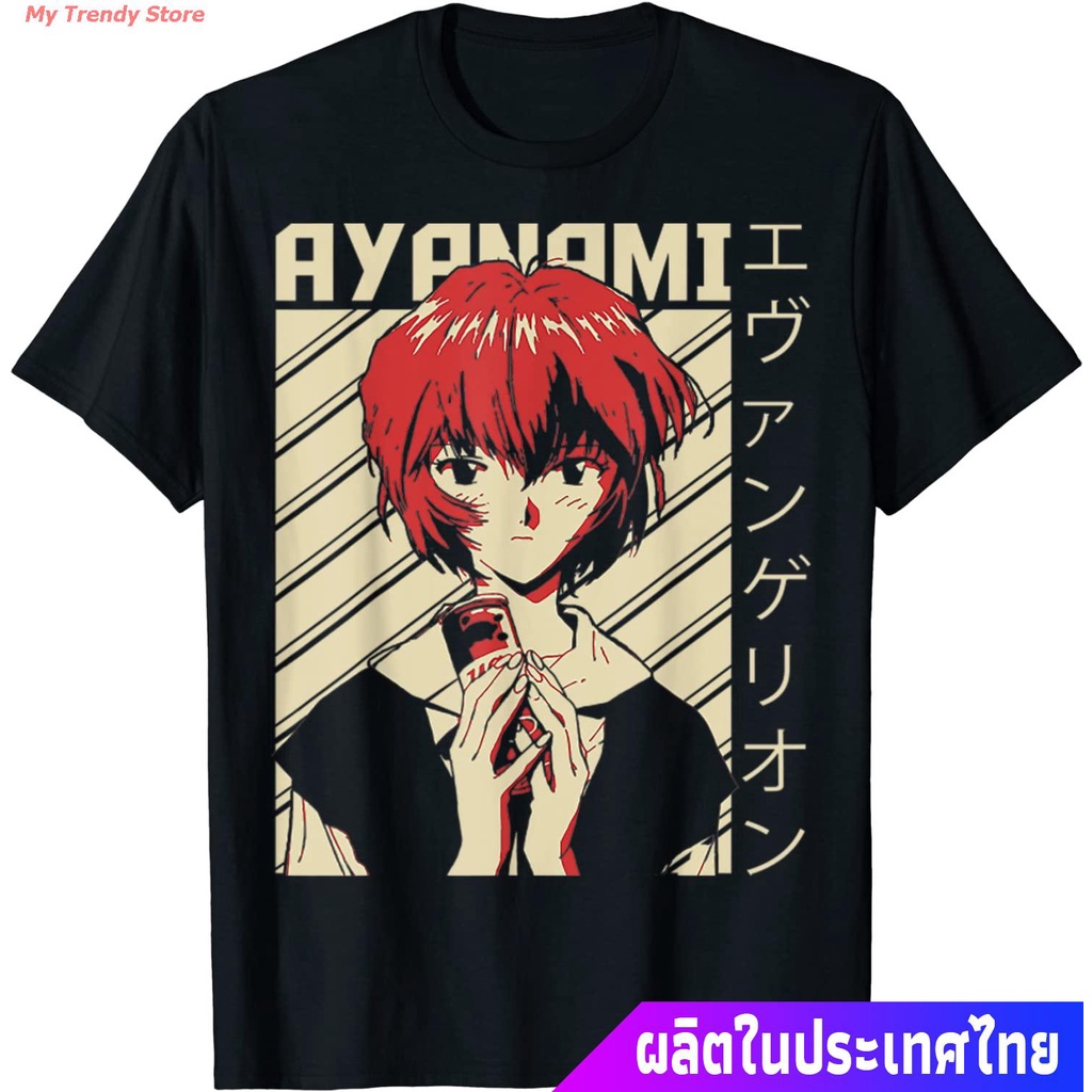 My Trendy Store อีวานเกเลียนเสื้อยืดแขนสั้น Evangelion R.ei Anime Manga Character For Fan T-Shirt Ev