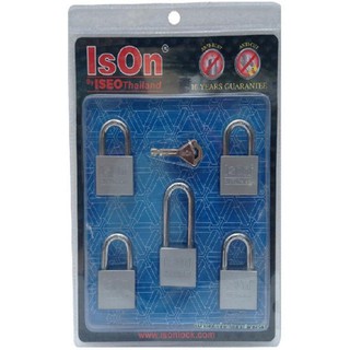 กุญแจคีย์อะไลก์ ISON 899 CS40/5 40 มม. แพ็ก 5 ตัว KEY ALIKE PADLOCK ISON 899 CS40/5 40MM 5EA/SET