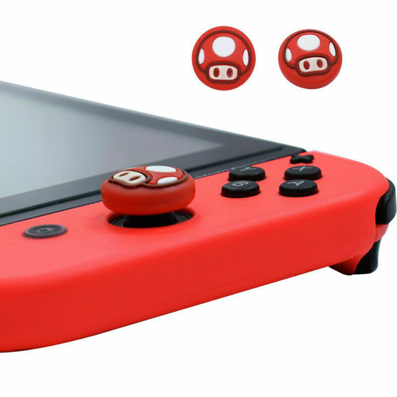 ฝาครอบปุ่มกดจอยสติ๊ก ซิลิโคน สําหรับ Nintendo Switch Lite Oled Joy-Con Joystisck 2 ชิ้น