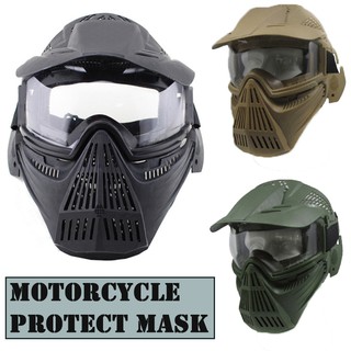 ราคาMen’s Outdoor Sports CS Transformers Face Protection Sunproof PC Lens Tactical Mask