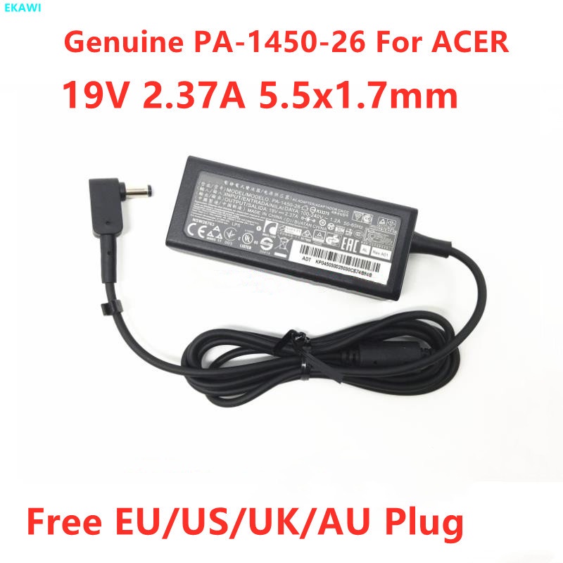 PA-1450-26 19V 2.37A 45W 5.5x1.7 มม.ADP-45HE B แล็ปท็อปอะแดปเตอร์ AC สําหรับ ACER Aspire E3 E5 R3 ES