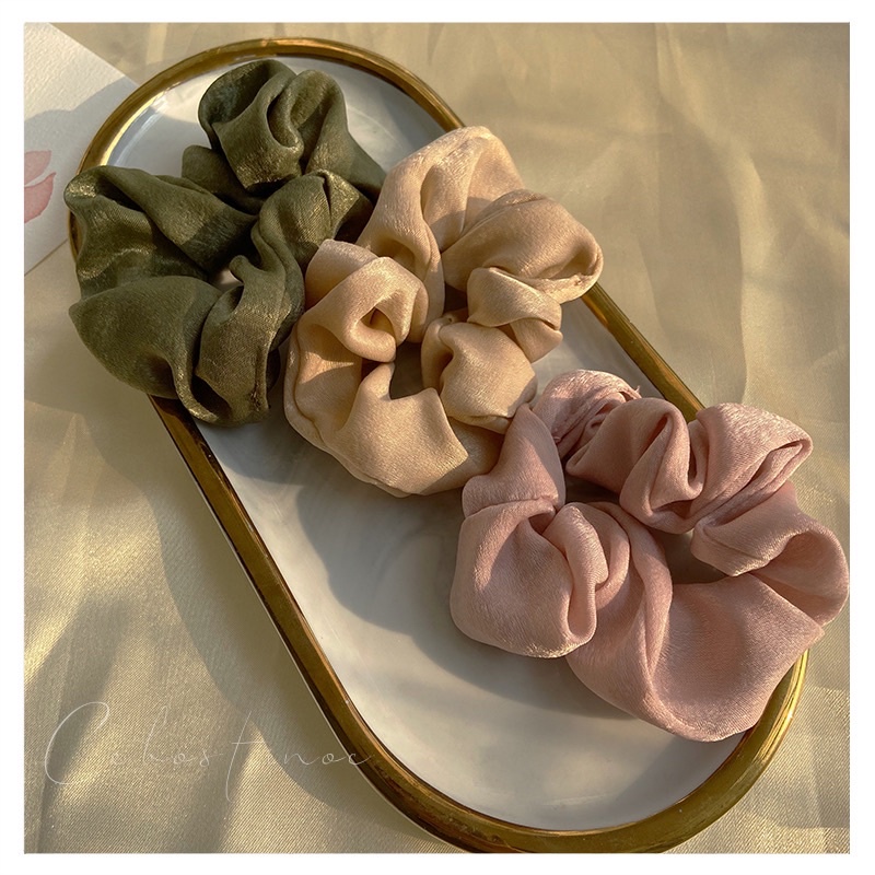 พร้อมส่ง ยางมัดผมซาตินกำมะหยี่ ยางรัดผม