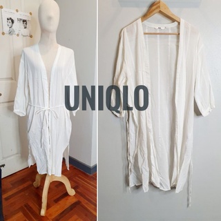 Used เสื้อคลุมUniqlo เสื้อคลุมไปทะเล เสื้อคลุมถ่ายแบบ