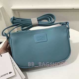 Lacoste PVC Crossbody bag and clutch (outlet) สีฟ้าอ่อน