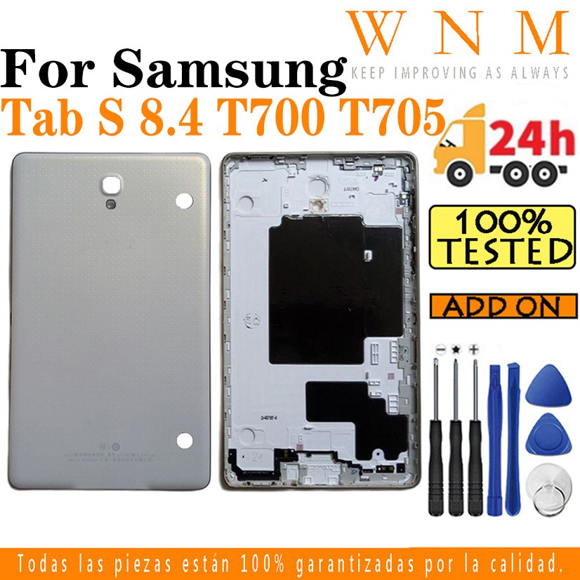 SAMSUNG ฝาหลังแบตเตอรี่สําหรับsamsung Galaxy Tab S 8,4 T705 T700 SM-T700 SM-T705 กรอบกลางแบตเตอรี่แก