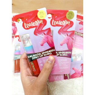 NEE CARA Be Colorful Unicorn Juicy Lip Gloss 6.5g ลิปกลอสเนื้อเนียนฉ่ำ นีคาร่า 6.5 กรัม