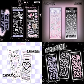 (พร้อมส่ง) Sticker  สติ๊กเกอร์ตกแต่งเฟรมการ์ด ไดอารี่ การ์ด สินค้าตกแต่งห้อง สติ๊กเกอร์โฮโลแกรม