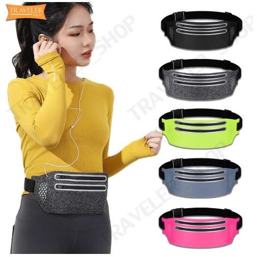 กระเป๋าคาดเอวออกำลังกายแบบ ซิป2ช่อง กระเป๋าใส่วิ่ง ใส่วิ่งออกกำลังกาย Sport Waist Bag SPORTBAG สินค้าจริงสวยมากจร้า