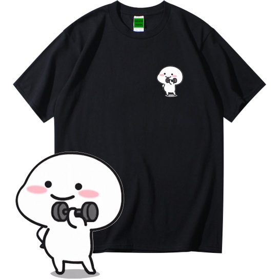 * *QUBY Emji Streetwear พิมพ์กราฟิกแขนสั้นเสื้อยืดแฟชั่น Unisex/Oversize/คู่/Plus ขนาด Tee