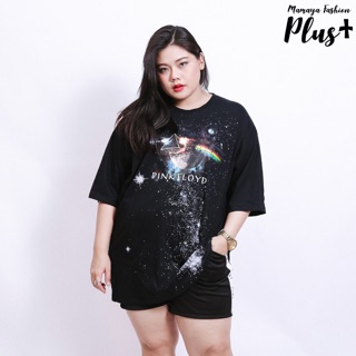 เสื้อยืดสีขาวเสื้อยืดคนอ้วนแขนสั้นไซส์ใหญ่ แนวสตรีท #plussize ใส่ได้ทั้งชายและหญิงS-4XL