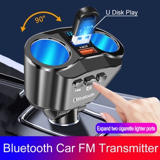 🚀ส่งของเดี๋ยวนี้🚀ที่ชาร์จในรถยนต์ Car Charger QC3.0 4.8A 2USB 12-24V ชาร์จมือถือ ชาร์จแอนดรอยด์ Bluetooth 5.0 Car Music Player SK1187