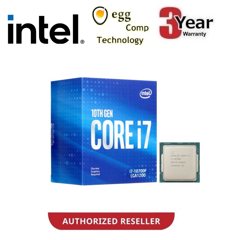 Intel Core i7-10700F PROCESSOR/  2.90 - 4.80GHZ / 16M CACHE / 8C 16T / LGA1200