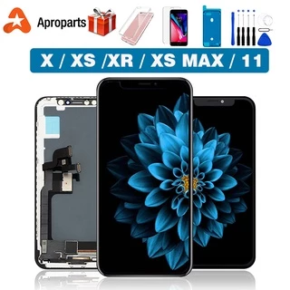 จอแสดงผลสำหรับ iPhone X XR XS 11 12 13 14 15 16 Pro Max Mini Plus LCD พร้อมหน้าจอสัมผัส 3D ชุดดิจิตอลเปลี่ยนการสนับสนุน Face ID