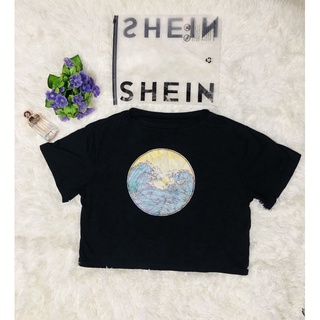 Shein💋💋เสื้อครอปแขนสั้น🚗💕 ส่งฟรี🥰