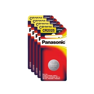 Panasonic Lithium Coin Battery ถ่านกระดุม รุ่น CR-2025PT/1B x5 Pack