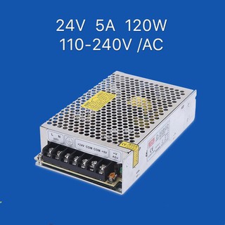 สวิทชิ่ง หม้อแปลงไฟฟ้า 5A 24V 120W / 5A 12V 60W Switching Power Supply สวิทชิ่ง เพาวเวอร์ ซัพพลาย