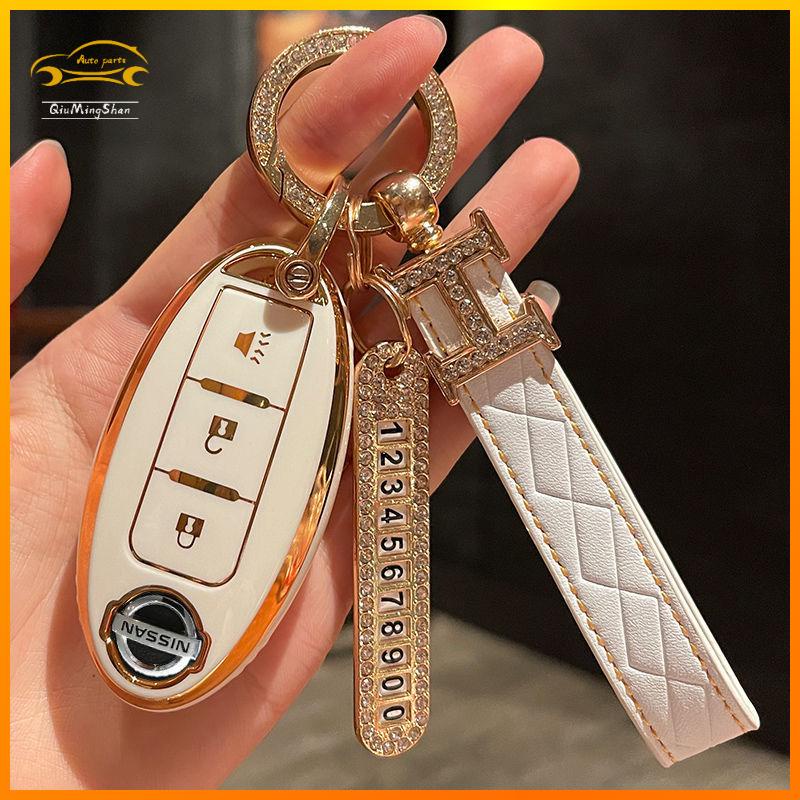 แบบไร้กุญแจ สําหรับ Nissan almera Sylphy kicks nova tiida juke trail almera Sendra livina พวงกุญแจ
