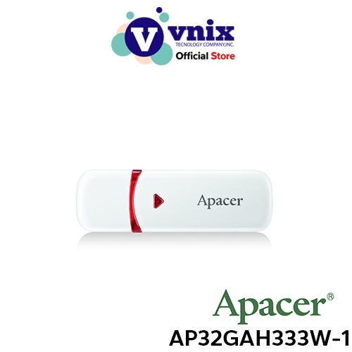 Apacer รุ่น AH333 แฟลชไดร์ฟ 32GB สีขาว