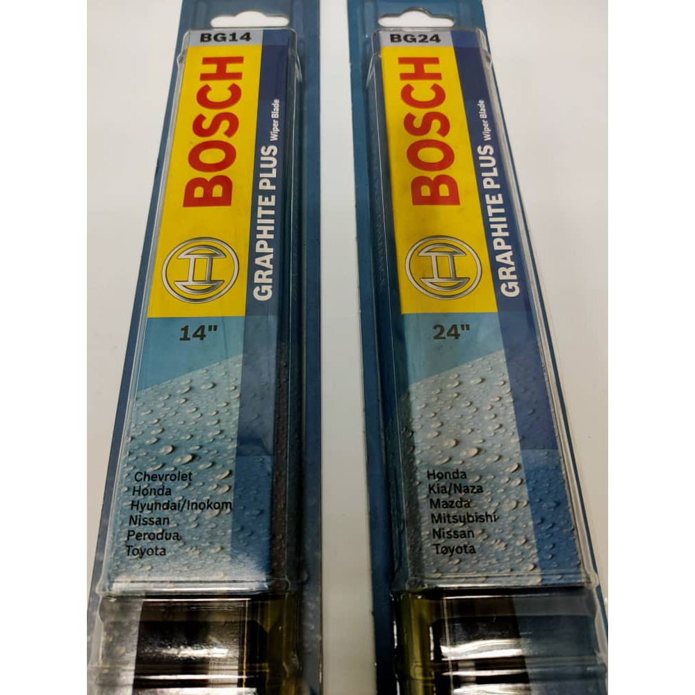 ใบปัดน้ําฝน Bosch 14 24 Clearance Oldstock BG14/BG24 Graphite Plus (9449570108) (9449640108)
