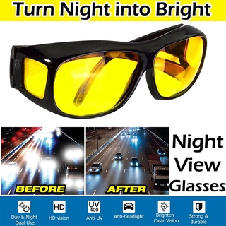 New 1pc Night Vision Sunglasses Anti Glare Yellow Tinted Driving Glasses Pilot ☆whywellvipMall