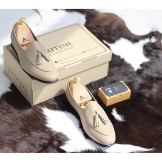 British รองเท้าหนัง รุ่น Tassel Loafer (Beige)