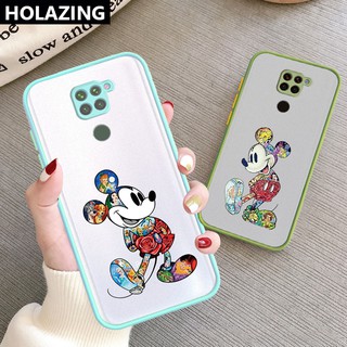 Camera Lens Protective Phone Case Xiaomi Redmi Note 9 Pro 9A 9C 9S 8A Redmi Note 8 Pro POCO X2 เคสโทรศัพท์ เคสซิลิโคน Mickey Minnie No.2 Matte Scrub PC Hard Cover Anti-Scrach Shockproof