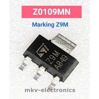 (1ตัว) Z0109MN , Z9M , 109MN0 ,  TRIAC 1A 600V , กระแสGATE 10ma. , SOT-223 (รหัสสินค้า M00397)