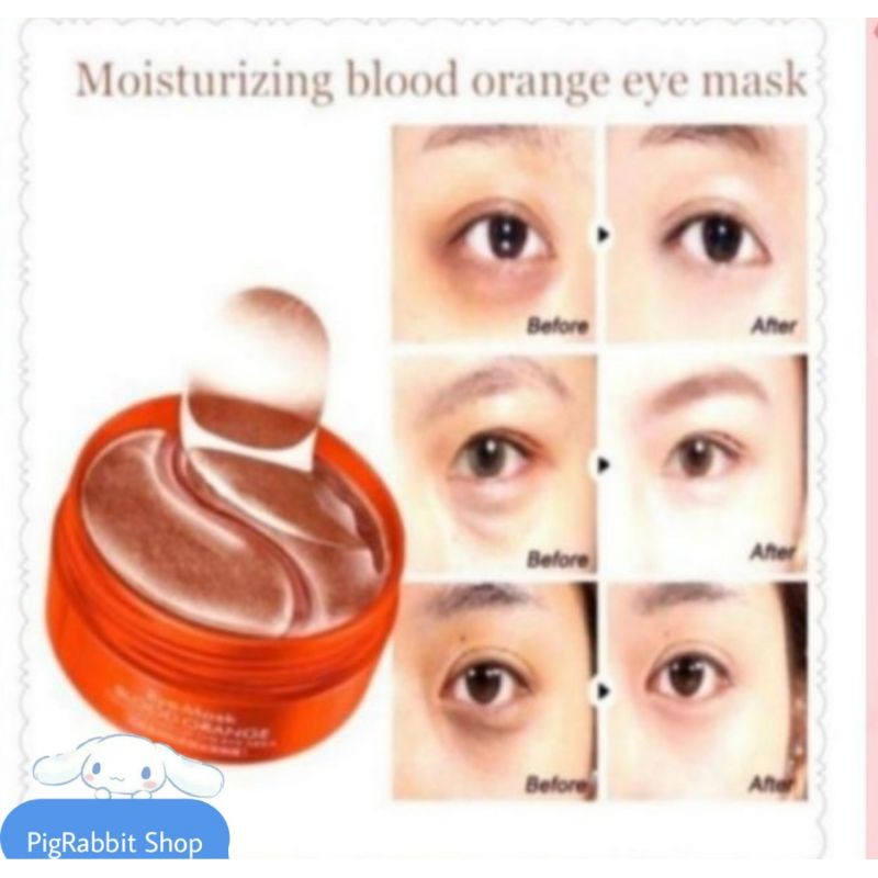 PigRabbitShop ผ่อนคลายสายตากัน พร้อมส่ง มาส์ก รอบดวงตา ผ่อนคลาย ดวงตา ลดริ้วรอย IMAGES EYE MASK BLOODORANGE 30 คู่