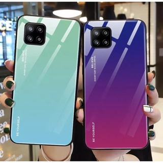 [ มาใหม่ ] Case Samsung Galaxy A22 5G เคสกระจกไล่สี ขอบนิ่ม เคสกันกระแทก เคสกระจกสองสีสวยหรูมาก ส่งจากไทย