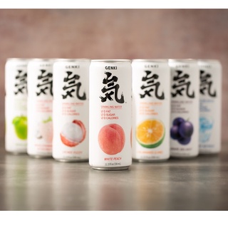 Genki Forest  โซดากลิ่นผลไม้ ไร้น้ำตาล 0Cal เครื่องดื่มนำเข้า Sparkling Soda 330ml แบบกระป๋อง