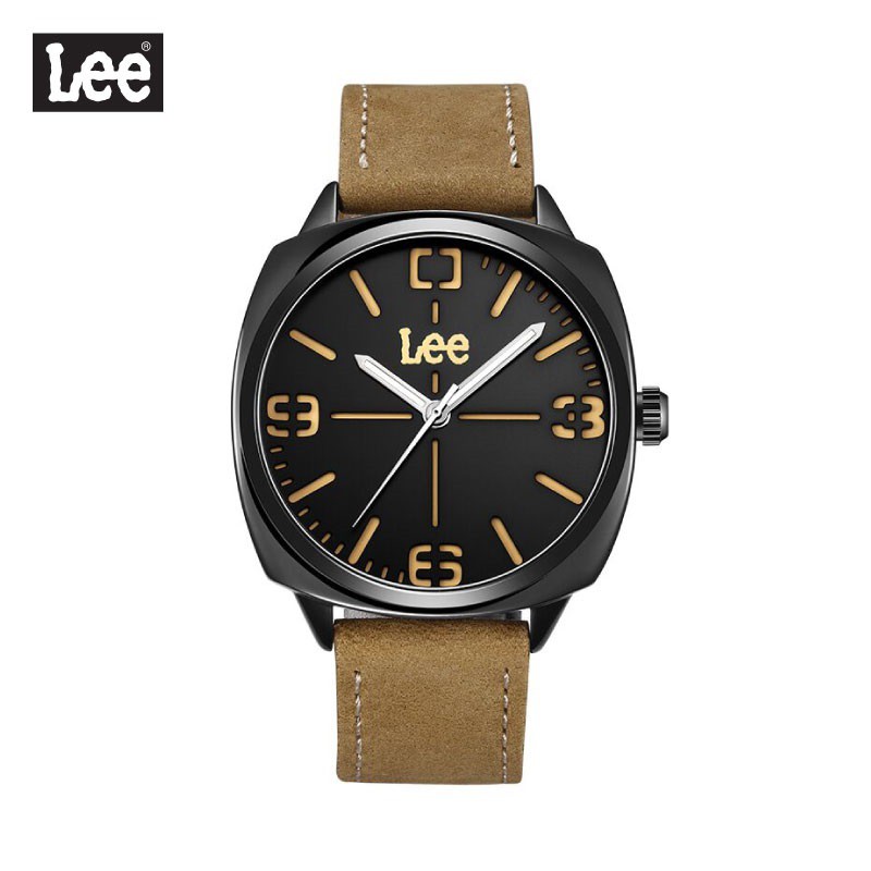 Lee นาฬิกาข้อมือ Metropolitan LES-M75BBL5-19 แบรนด์แท้ USA สายหนังสีน้ำตาล กันน้ำ ระบบอนาล็อก